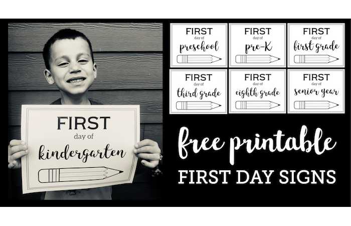 Basic first day sign