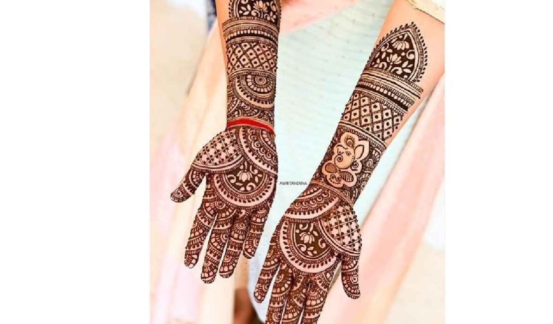 Elegant Front Full Hand Mehndi Design