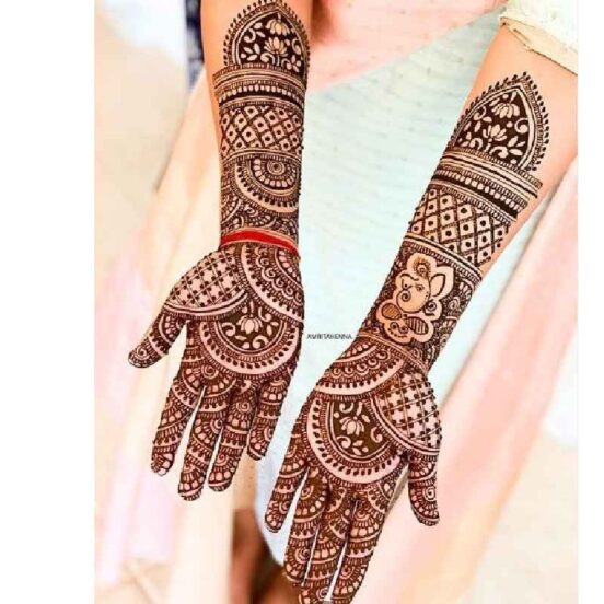 Elegant Front Full Hand Mehndi Design