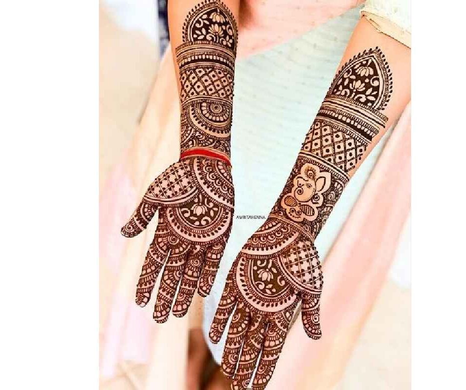 Elegant Front Full Hand Mehndi Design