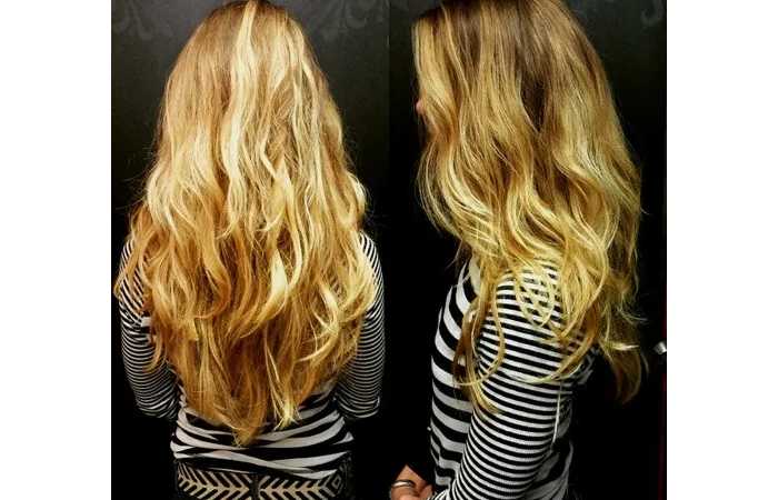 Golden Brown Style with Long V-Cut Layers (1)