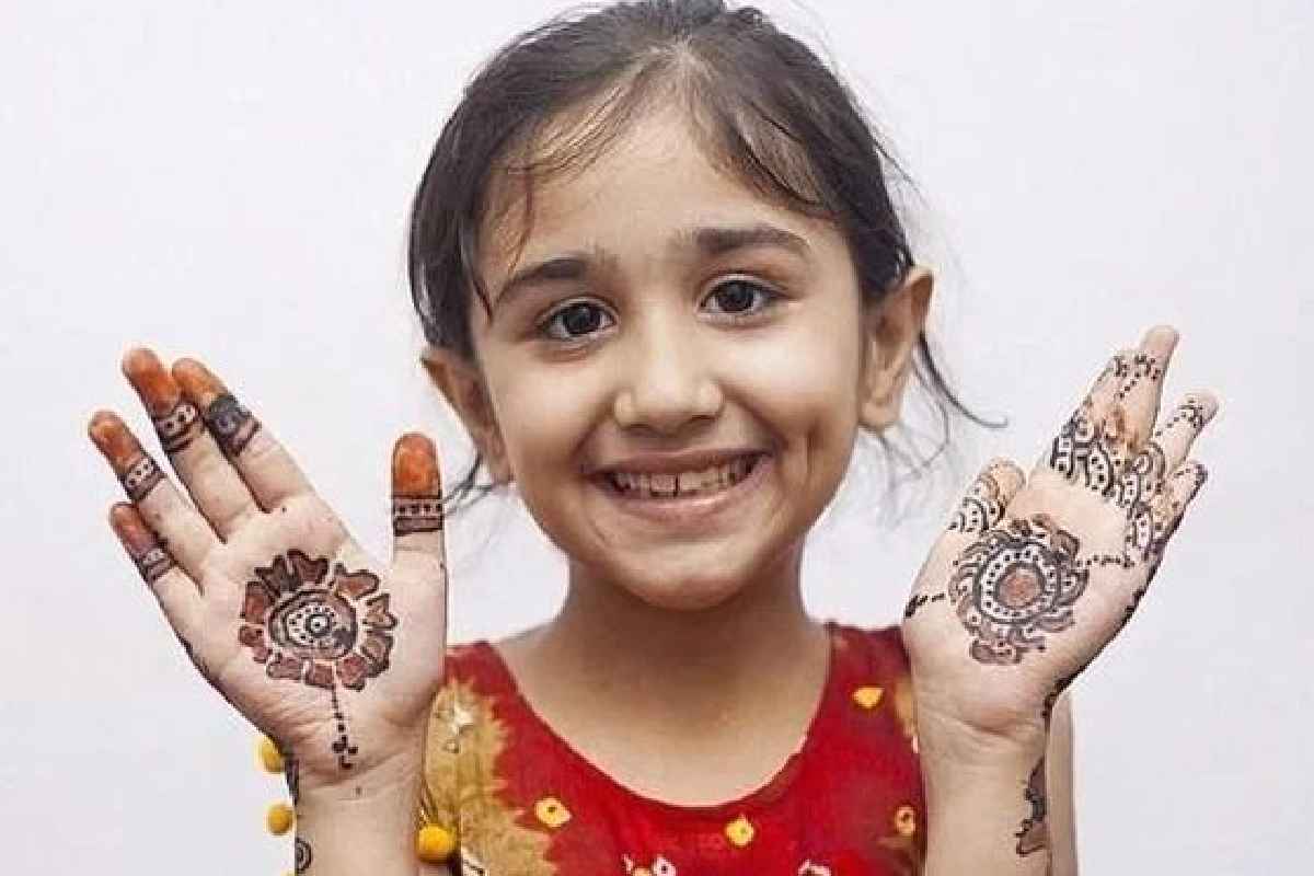 Mehndi Designs For Kids Front Hand