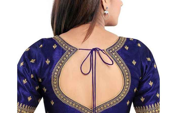 Trendy Back Boat Neck Blouse Designs (8)