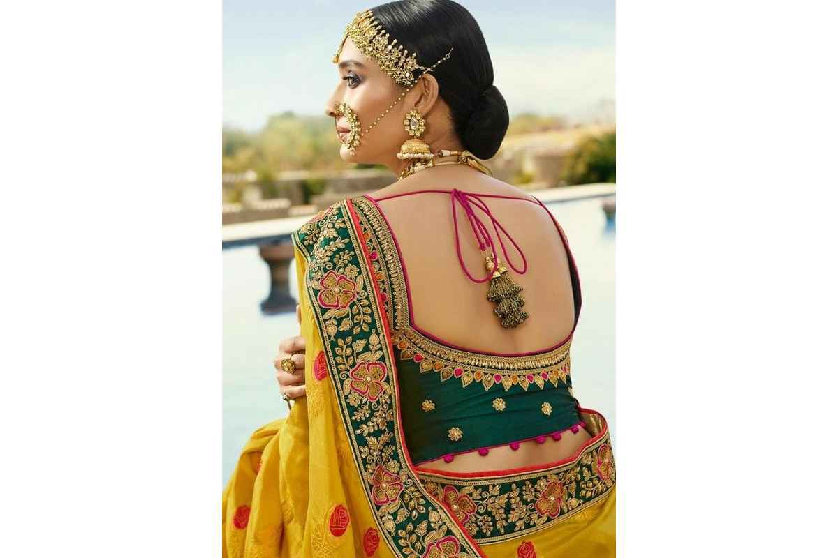 traditional back neck latest blouse designs