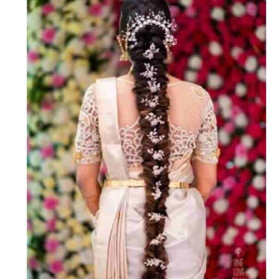 Modern Indian Wedding Hairstyles for Long Hair