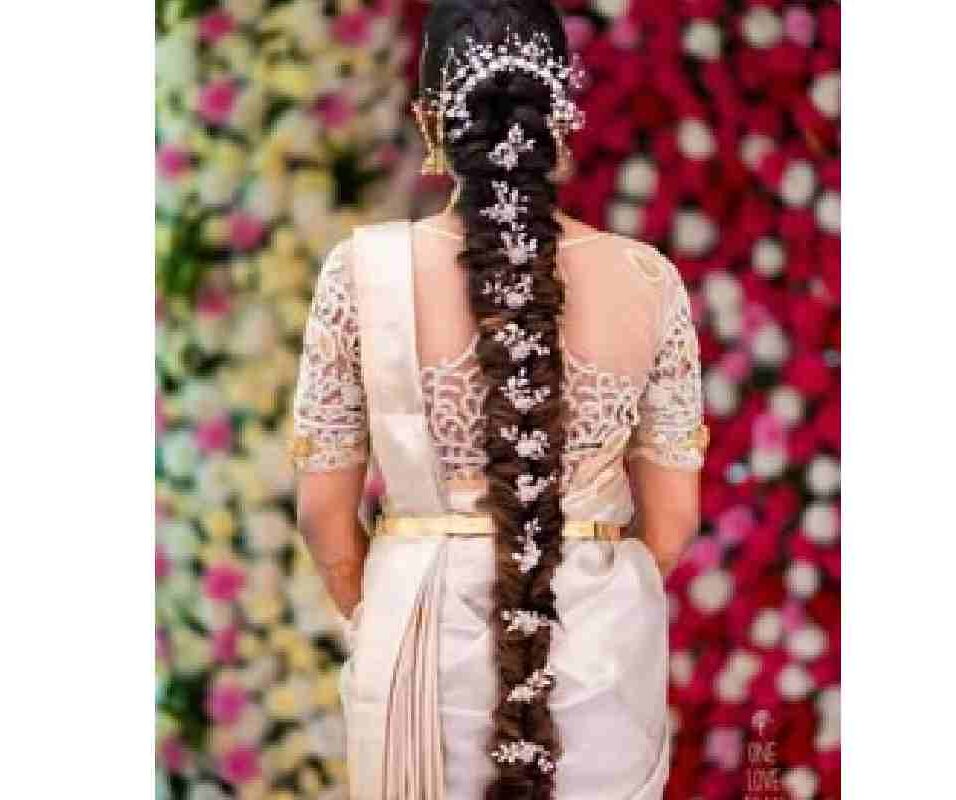 Modern Indian Wedding Hairstyles for Long Hair