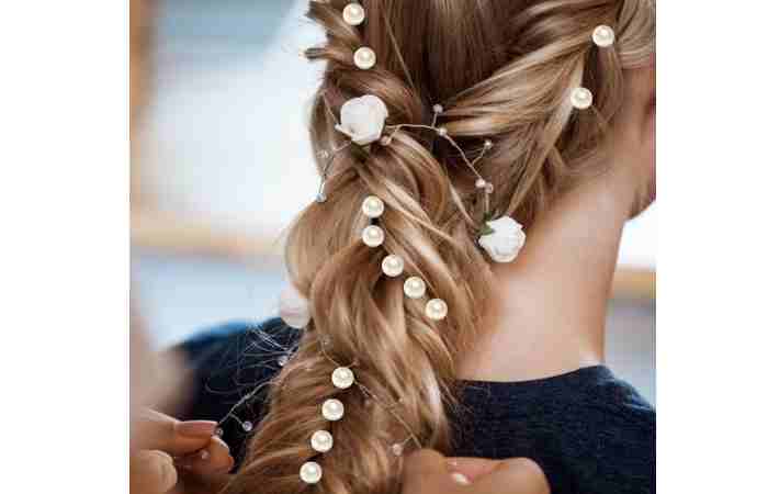 Pearl Accentuated Braided Bun