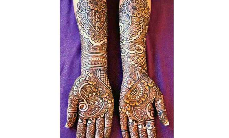 Punjabi Royal Front Hand Mehndi Design