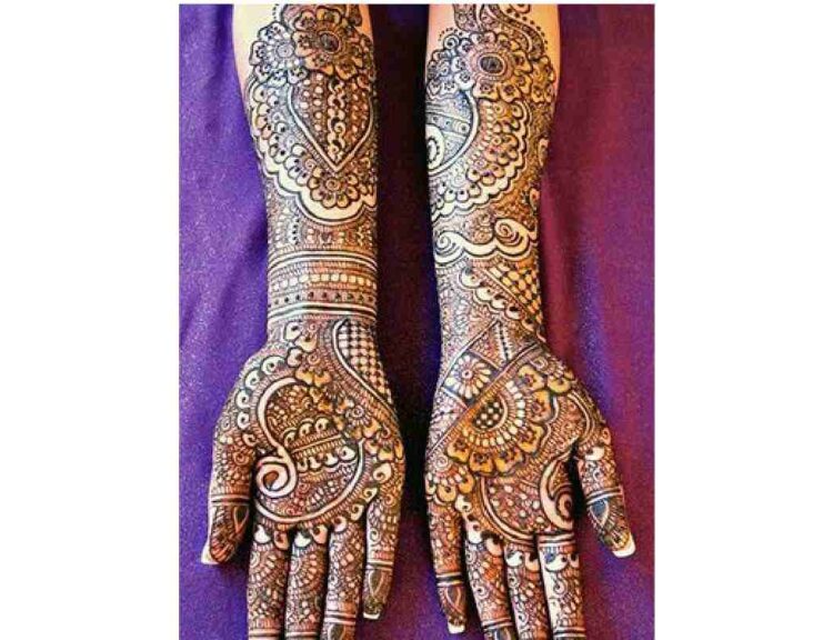 Punjabi Royal Front Hand Mehndi Design