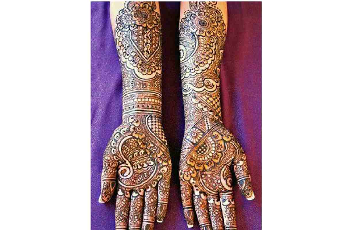 Punjabi Royal Front Hand Mehndi Design