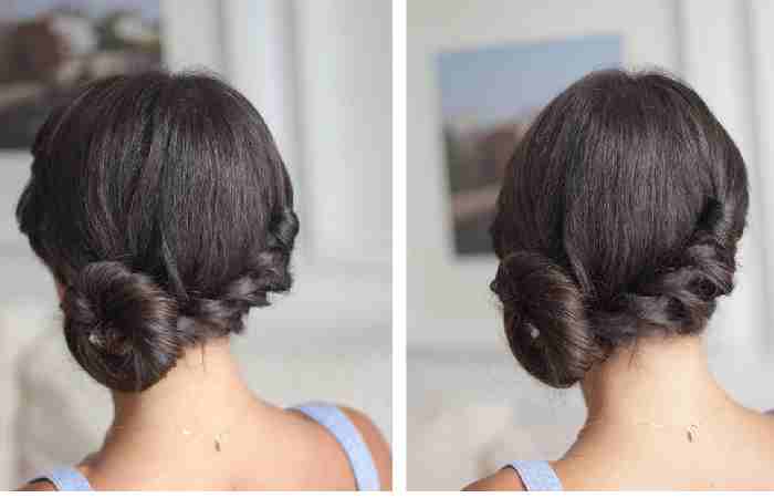 Side Twist Ringlet Bun